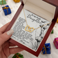 To My Lovely Daughter Necklace, Necklace For My Daughter, Mom And Daughter Gifts, Necklaces For Daughter From Dad