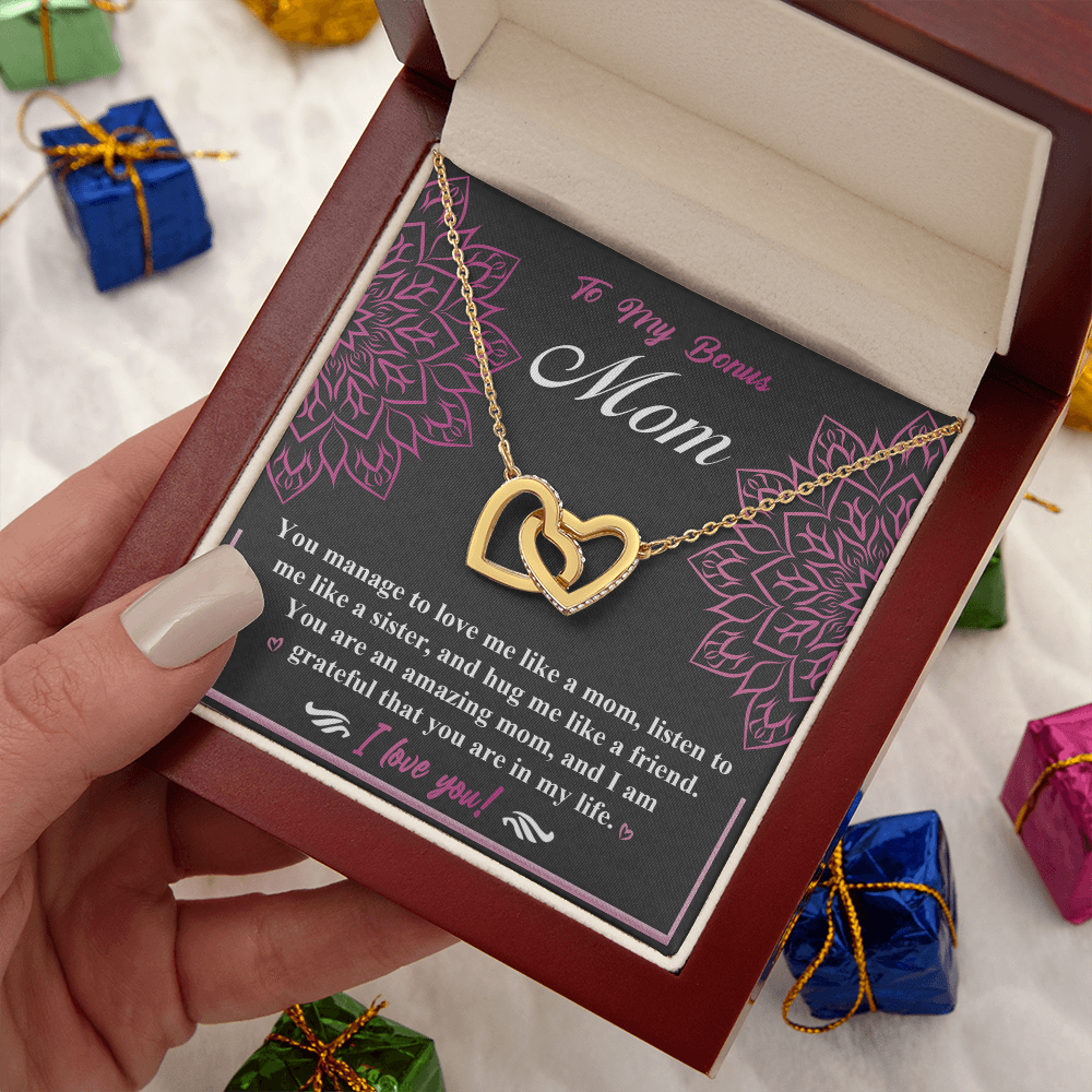 To My Bonus Mom Necklace, Mother Day Birthday Gift Mom, Necklaces For Moms From Daughters, Mother Day Jewelry Mom, Necklaces For Moms