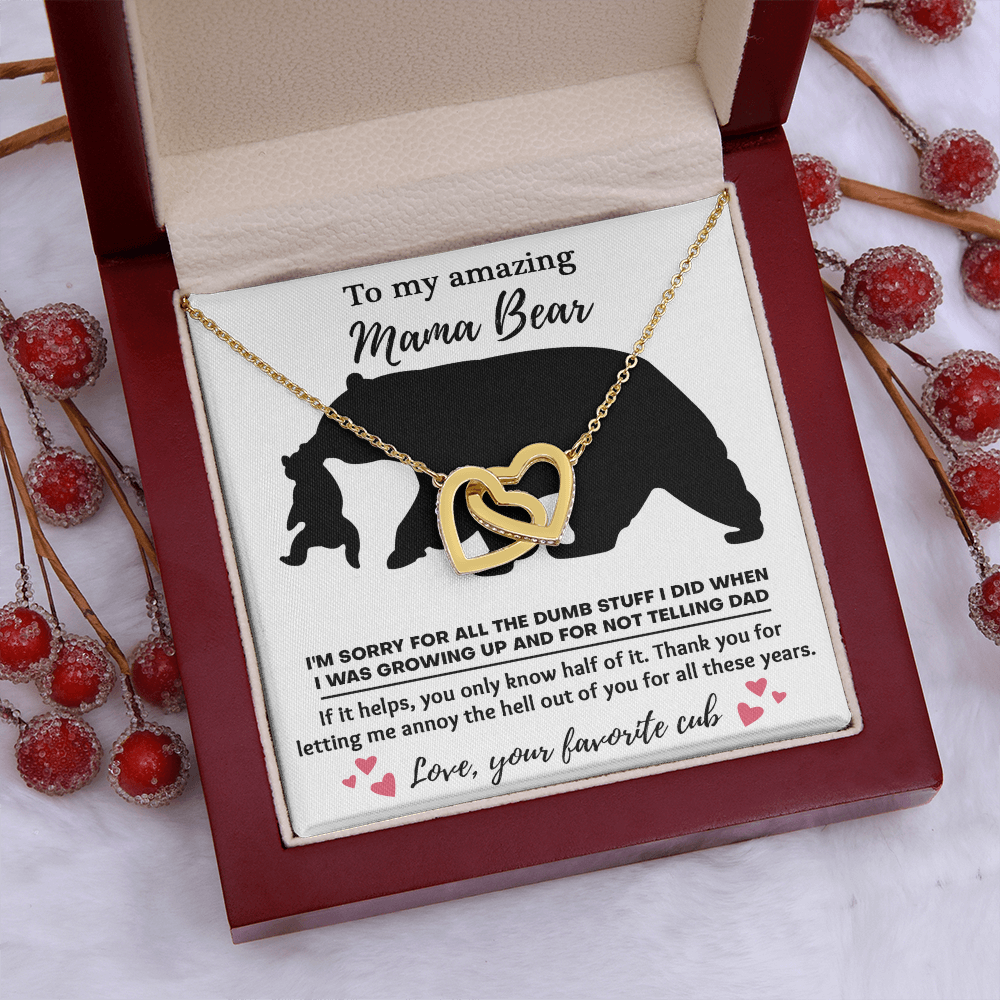 To My Amazing Mama Bear Necklace, Boyfriends Mom Mothers Day Gift, Christmas Presents For Bf Mom, Christmas Gifts For Bfs Mom