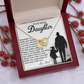 To My Badass Daughter Necklace, To My Badass Daughter Necklace, To My Badass Daughter Crown Necklace, To My Daughter From Dad