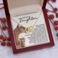 To My Daughter Necklace, To My Mom Necklace, Adult Daughter Valentines Gifts, Necklace From Dad To Daughter
