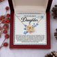 To My Dearest Daughter Necklace, Valentine Gifts For My Daughter, Valentines Gift Daughter From Dad, Daddys Little Girl Necklace