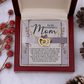 To My Wonderful Mom Necklace, Xmas Gift For Mom From Son, Jewelry Mom From Daughter, Mothers Day Gifts For Mom Spanish
