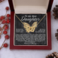 To My Dear Daughter Necklace, Necklace For Daughter From Mom, Graduation Gift For Daughter, Necklace For My Daughter