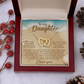 To My Daughter Necklace, For My Daughter From Dad, Adult Daughter Valentine's Gift, Necklace For Daughter From Mom And Dad