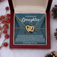 To My Beautiful Daughter Necklace, To My Daughter Necklace From Mom, Mother Day Gifts For Daughters Adult, To My Daughter Necklace From Dad