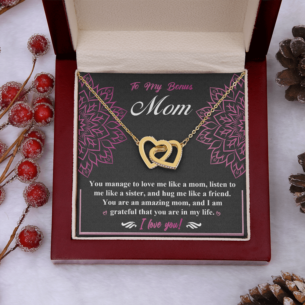 To My Bonus Mom Necklace, Mother Day Birthday Gift Mom, Necklaces For Moms From Daughters, Mother Day Jewelry Mom, Necklaces For Moms