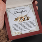 To My Beautiful Daughter Necklace, Birthday Card For Adult Daughter, Daughter Gift From Dad, Necklace For Daughter From Mom