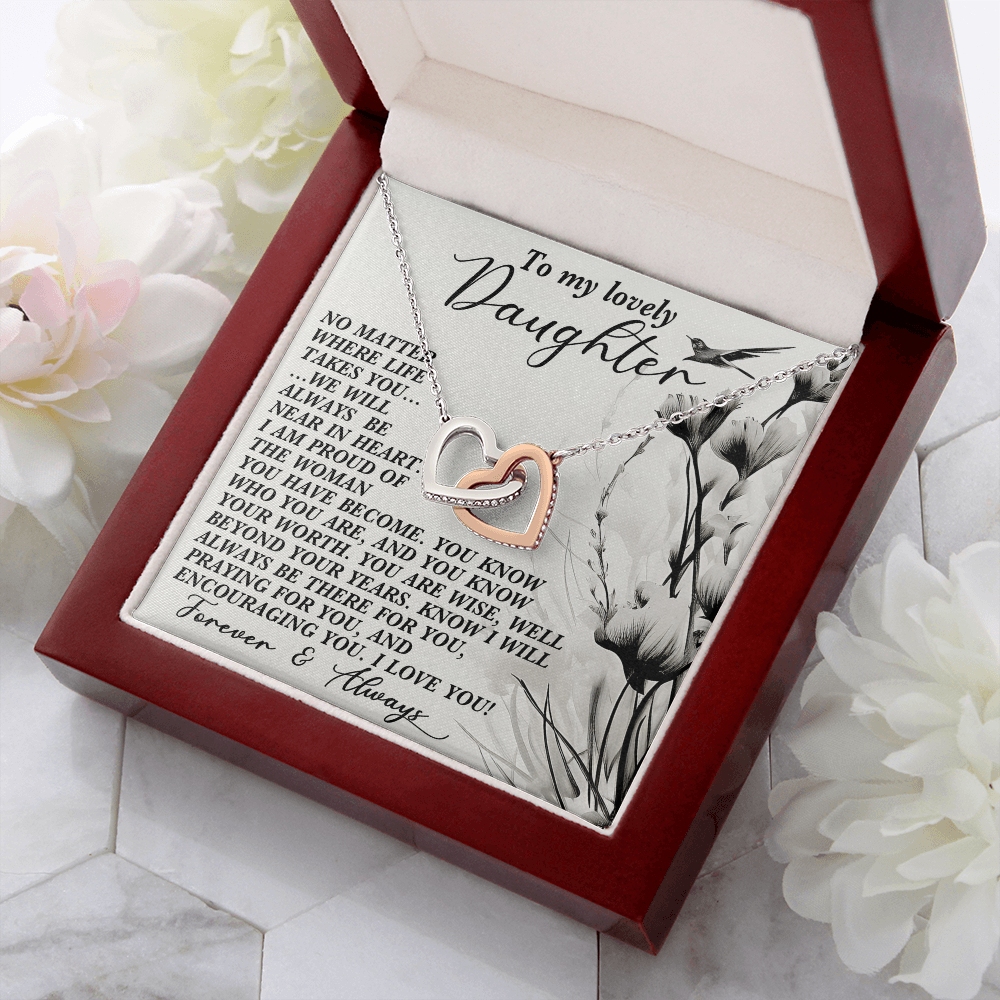 To My Lovely Daughter Necklace, Necklace For My Daughter, Mom And Daughter Gifts, Necklaces For Daughter From Dad