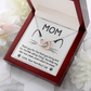 To My Mom Necklace, Message Card Necklace Gift To Mom, Gifts For Your Mom From Daughter, Gifts For Moms From Daughters