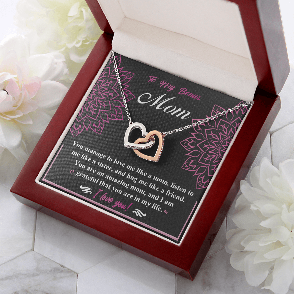 To My Bonus Mom Necklace, Mother Day Birthday Gift Mom, Necklaces For Moms From Daughters, Mother Day Jewelry Mom, Necklaces For Moms
