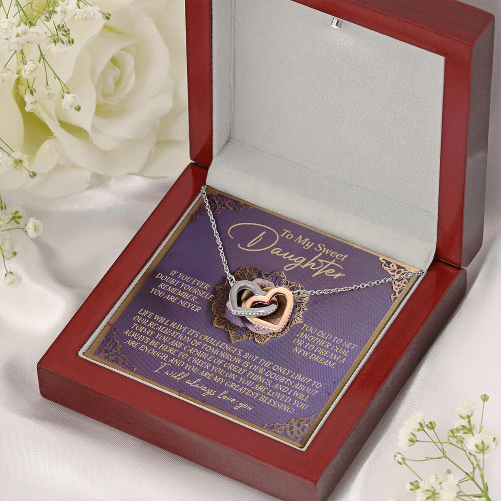 To My Sweet Daughter Necklace, To My Daughter From Dad, Mother And Daughter Jewelry, To My Daughter From Mom