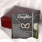 To My Beautiful Daughter Necklace, Valentines Day Gifts For Daughter Adult From Dad, Badass Necklace For Women, To My Bonus Mom Necklace