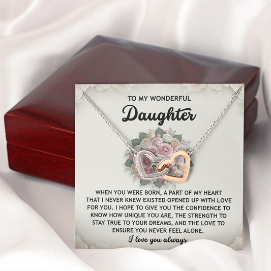 To My Wonderful Daughter Necklace, To My Daughter From Mom, Valentines Day Gifts For Daughter, Gifts For My Daughter