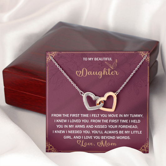 To My Beautiful Daughter Necklace, Daughter Necklace From Dad, Christmas Gift For Adult Daughter, Daughter Necklaces From Mom