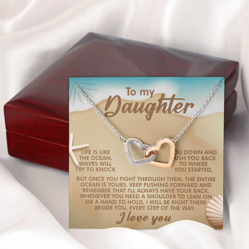 To My Daughter Necklace, For My Daughter From Dad, Adult Daughter Valentine's Gift, Necklace For Daughter From Mom And Dad
