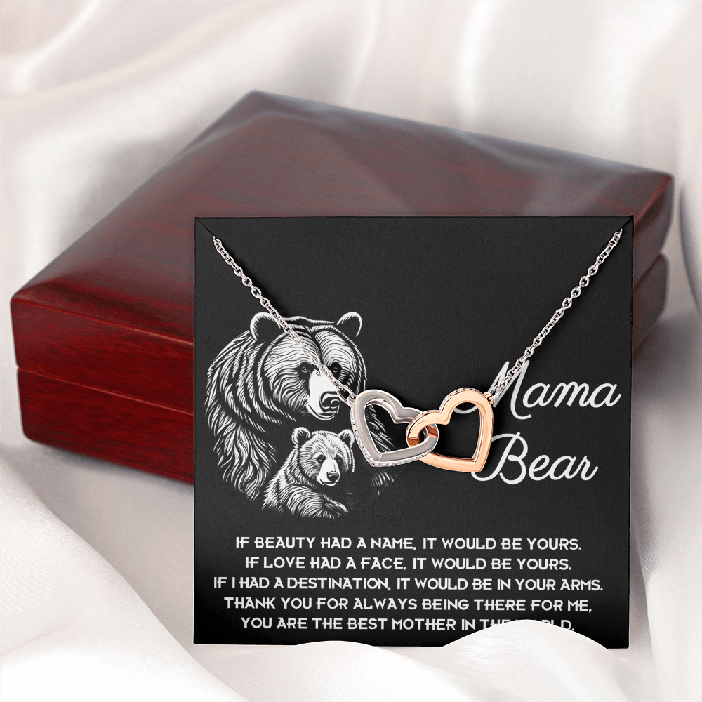 Mama Bear Necklace, Necklace For Your Mom, Mother Christma Gift From Daughter, Mom Daughter Necklace, Meaningful Gifts For Mom