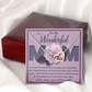 To My Wonderful Mom Necklace, Mom Necklace For Mothers Day, Mom Jewelry Gifts From Daughter, Gifts To Mom From Daughter