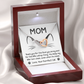 To My Mom Necklace, Message Card Necklace Gift To Mom, Gifts For Your Mom From Daughter, Gifts For Moms From Daughters