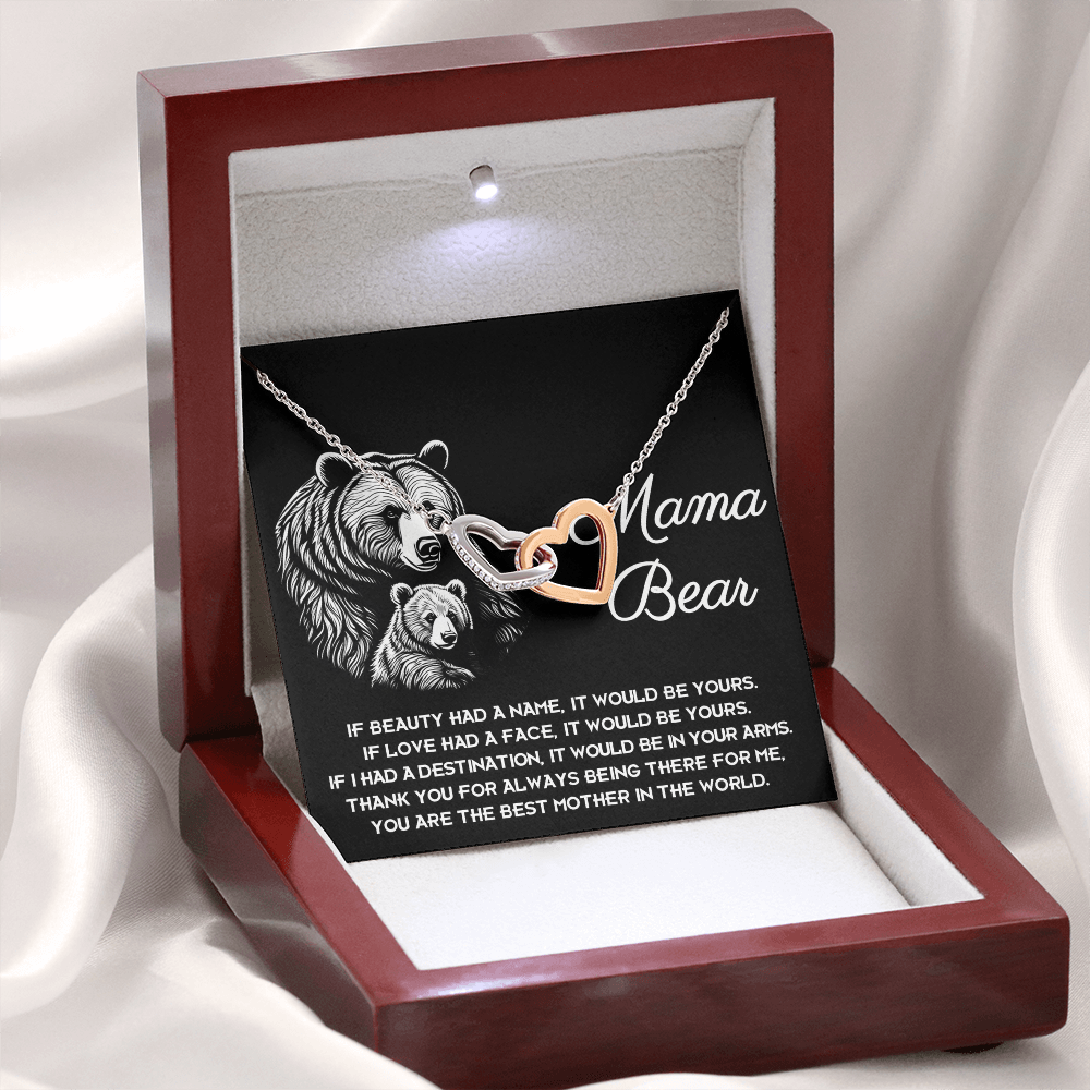 Mama Bear Necklace, Necklace For Your Mom, Mother Christma Gift From Daughter, Mom Daughter Necklace, Meaningful Gifts For Mom