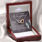 To My Beautiful Daughter Necklace, Daughter Necklace From Daddy Heart, My Daughter Is My Valentine, Father Daughter Gifts Necklace