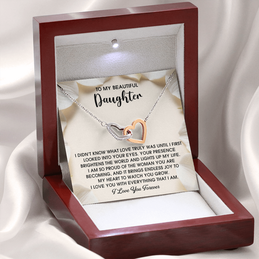 To My Beautiful Daughter Necklace, For My Daughter From Mom, Birthday Gift For Daughter Adult, Daughter Necklaces From Mom
