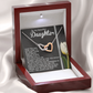 To My Beautiful Daughter Necklace, Valentines Day Gifts For Daughter Adult From Dad, Badass Necklace For Women, To My Bonus Mom Necklace