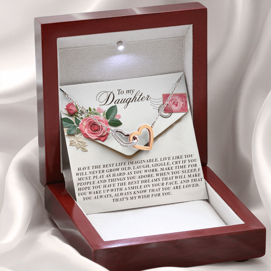 To My Daughter Necklace, Daughter Necklace From Daddy, Birthday Gifts For Daughter Adult, Daughter Necklace From Daddy
