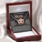 To A Wonderful Mom Necklace, Sentimental Gifts For Mom From Son, Mothers Day Jewelry Mom, Christmas Gifts For Mom In Spanish