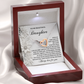 To My Beautiful Daughter Necklace, Daughter Jewelry From Mom, Daughter Necklace From Dad, Daughter Birthday Card From Mom
