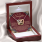To My Daughter Necklace, Daughter Gifts From Both Parents, Valentine Gift To Daughter From Dad, To My Badass Daughter Necklace From Mom