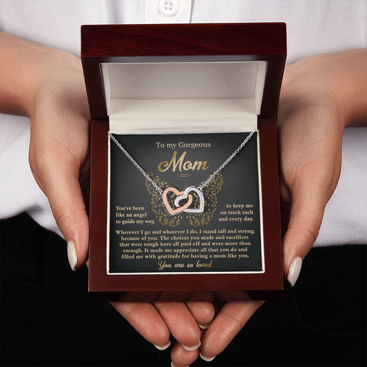 To My Gorgeous Mom Necklace, Xmas Gift For Mom From Son, Mothers Day Gifts For Mom Spanish, Jewelry Mom From Daughter