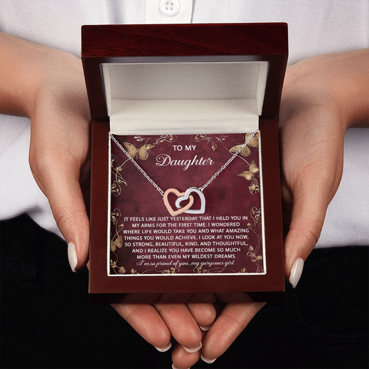 To My Daughter Necklace, Gifts For Adult Daughter From Mom, Mom And Daughter Necklace, My Daughter Gifts From Dad