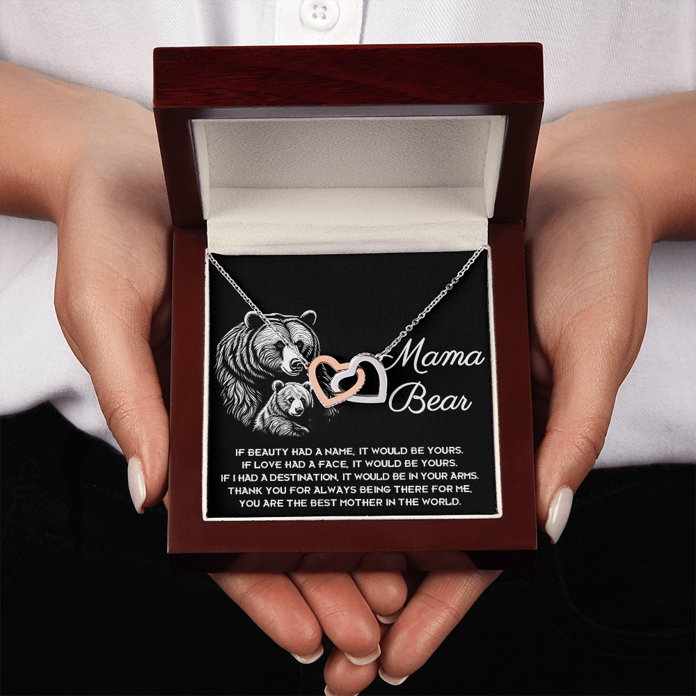 Mama Bear Necklace, Necklace For Your Mom, Mother Christma Gift From Daughter, Mom Daughter Necklace, Meaningful Gifts For Mom