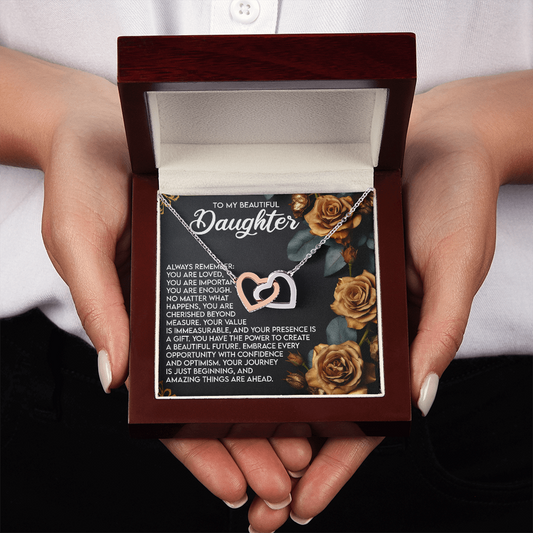 To My Beautiful Daughter Necklace, To My Beautiful Daughter, Valentine Ideas For Adult Daughter, Daddy And Daughter Necklace