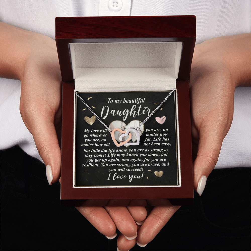To My Beautiful Daughter Necklace, Bonus Daughter Gifts Unique, Birthday Gift For Adult Daughter, Christmas Gifts For Adult Daughter