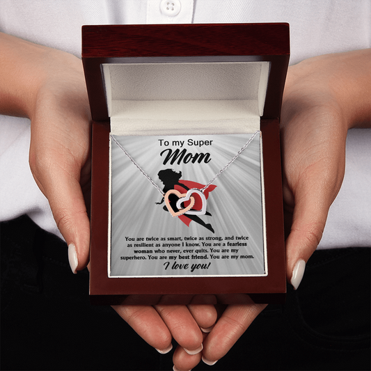To My Super Mom Necklace, Gifts For Mom Necklace, Momma Necklaces For Women, Gifts From Daughter To Mom, Gifts For Moms From Kids