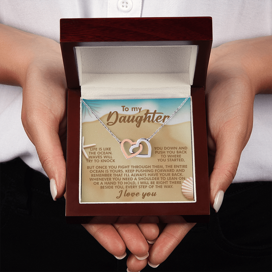 To My Daughter Necklace, For My Daughter From Dad, Adult Daughter Valentine's Gift, Necklace For Daughter From Mom And Dad