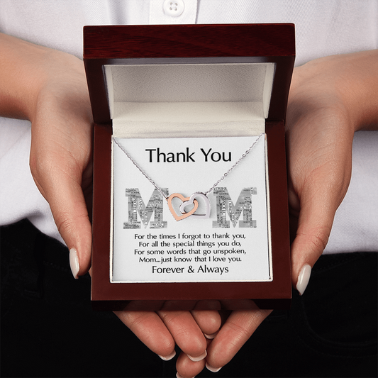 Thank You Mom Necklace, Mothers Day Gifts From Daughter, Mother S Day Gifts For Mom From Daughter, Gifts For Mom Wedding Day