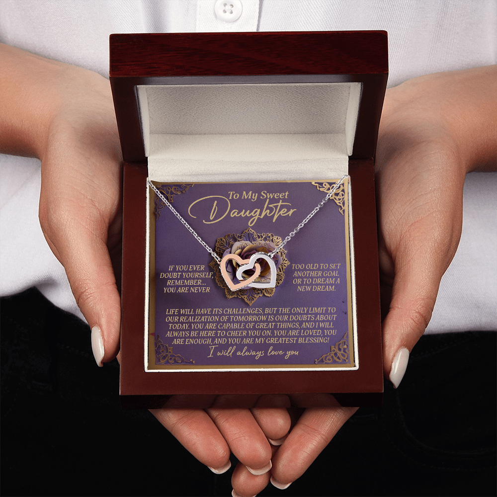 To My Sweet Daughter Necklace, To My Daughter From Dad, Mother And Daughter Jewelry, To My Daughter From Mom