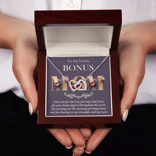 To My Loving Bonus Mom Necklace, Necklace For Mom And Daughters, To Mom From Son Necklace, Young Mom Gift Ideas