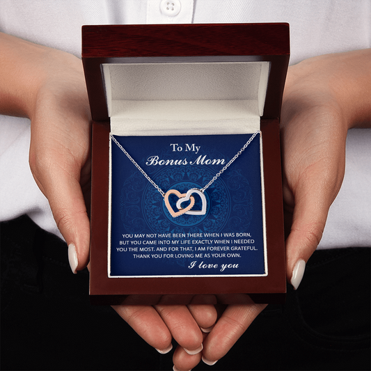 To My Bonus Mom Necklace, To My Bonus Mom On My Wedding Day, Necklace Mom And Daughter, Gifts For Mom On Mother's Day