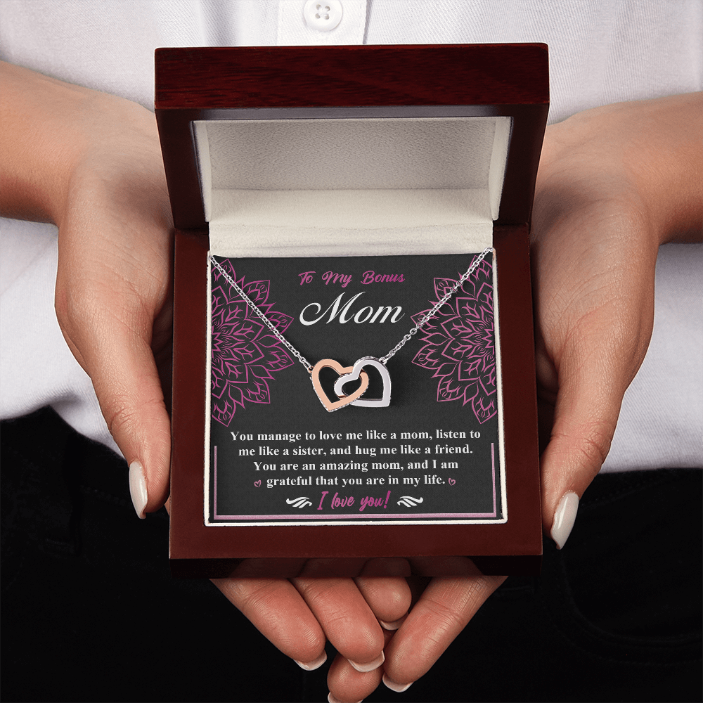 To My Bonus Mom Necklace, Mother Day Birthday Gift Mom, Necklaces For Moms From Daughters, Mother Day Jewelry Mom, Necklaces For Moms