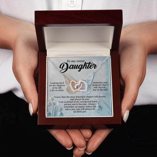 To My Sweet Daughter Necklace, Father And Daughter Necklace, Valentines Day For Adult Daughter Necklace, Necklace For My Daughter