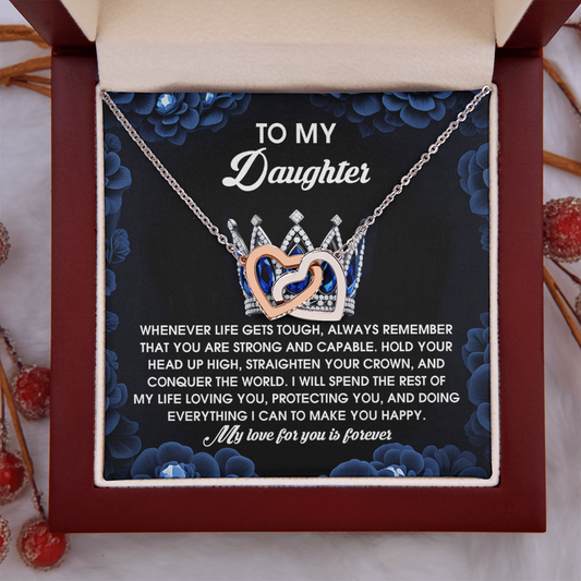 To My Daughter Necklace, Daughter Birthday Card From Mom, Gifts For Daughter From Mom, Necklace For Daughter From Dad