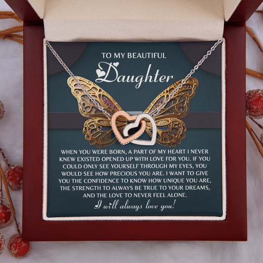 To My Beautiful Daughter Necklace, Mother And Daughter Necklace, Gift For Adult Daughter, Necklace For Daughter And Mom