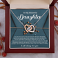 To My Beautiful Daughter Necklace, To My Daughter Necklace From Mom, Mother Day Gifts For Daughters Adult, To My Daughter Necklace From Dad