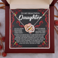 To My Beautiful Daughter Necklace, Jewelry For Daughter From Mom, Gift For Adult Daughter, Gift For My Daughter