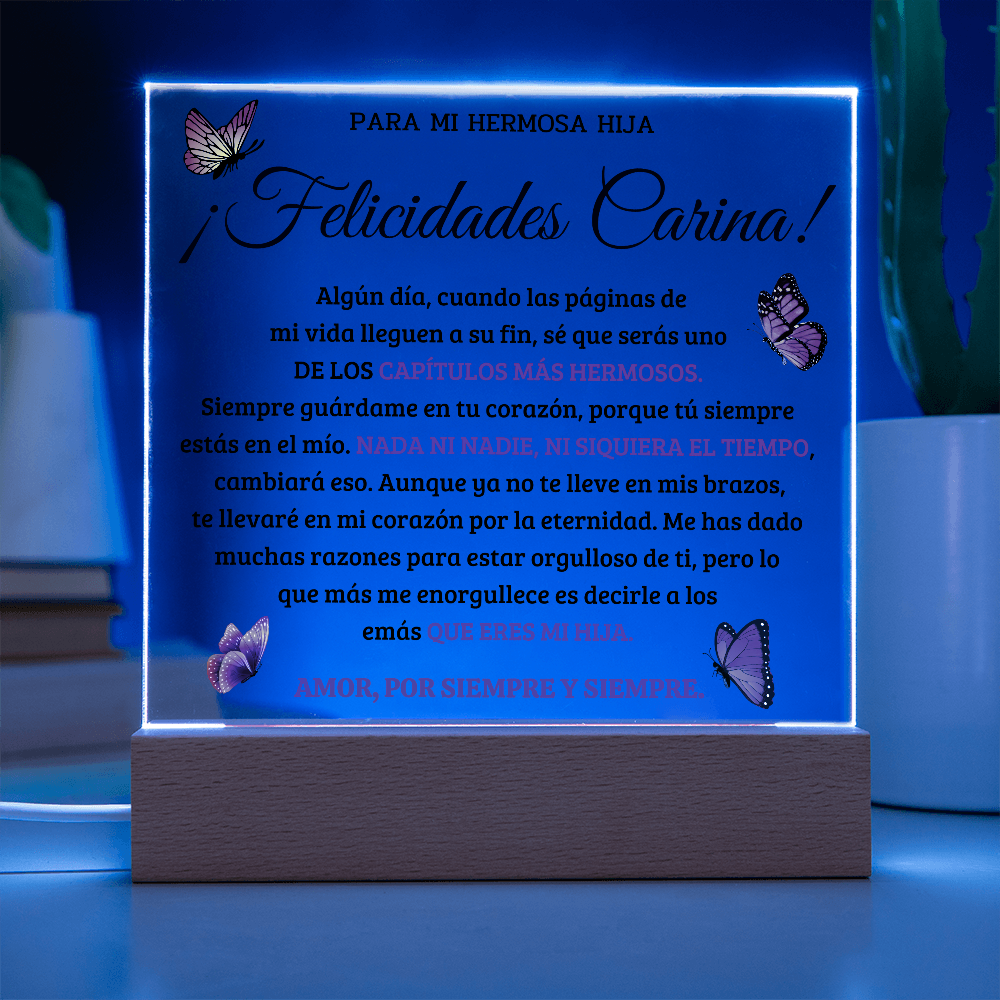 HIJACRSQBR1_T4_30_2 ¡FELICIDADES CARINA!