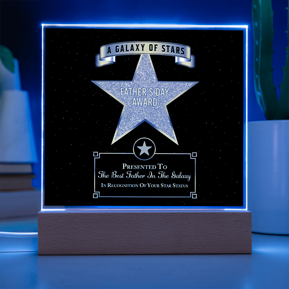 Father's Day Award Square Acrylic, Acrylic For Dad From Daughter, Gift For Fathers Day From Daughter, Gift For Dad From Son